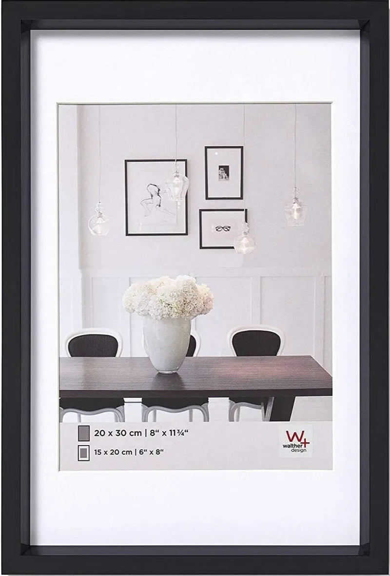 Walther Steel Style Photo Frame Black 8x6 Inch