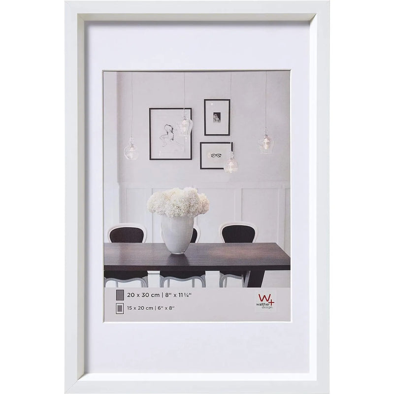 Walther Steel Style Photo Frame White 8x6 Inch
