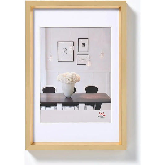 Walther Steel Style Photo Frame Gold 9.5x7 Inch