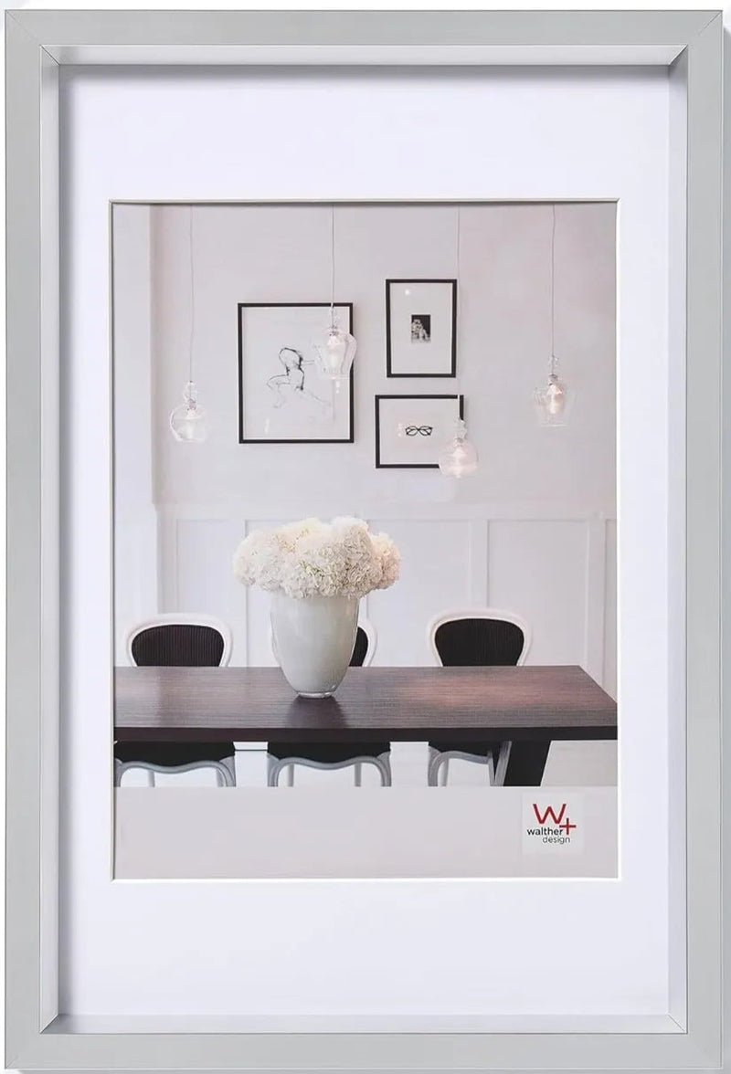 Walther Steel Style Photo Frame Silver 9.5x7 Inch