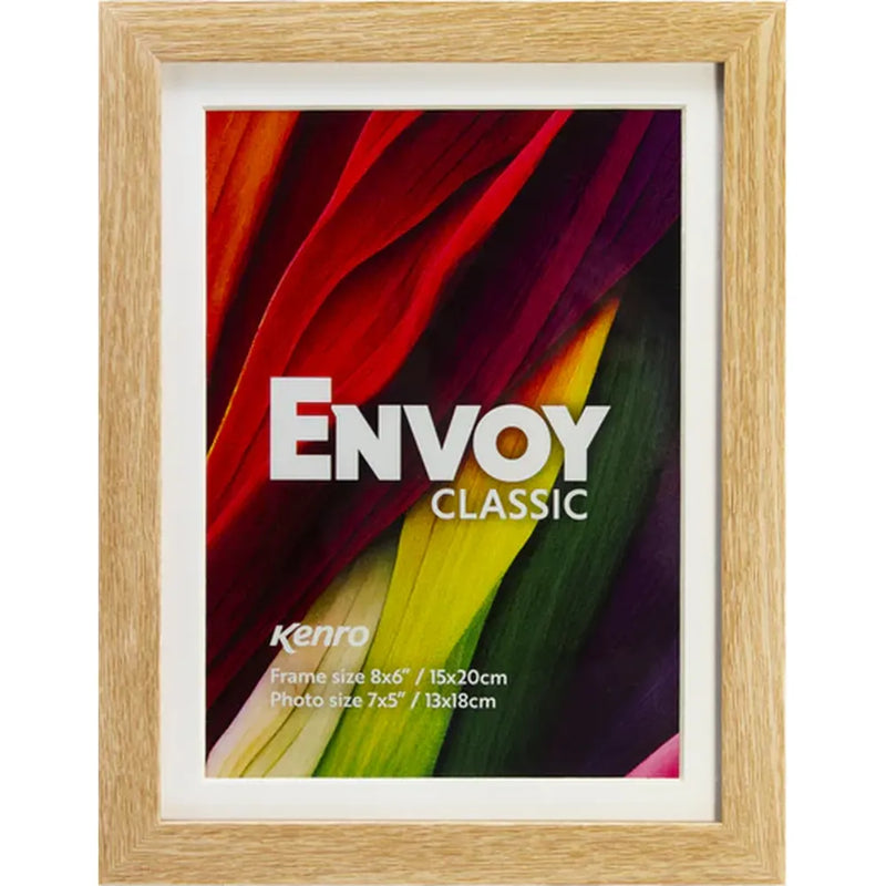 Kenro Envoy Classic Photo Frame 7×5" with 6×4" Mat - Natural