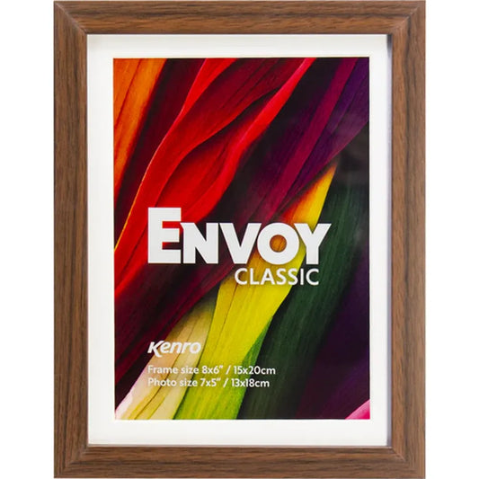 Kenro Envoy Classic Photo Frame 14x11" with 12x8" Mat - Brown