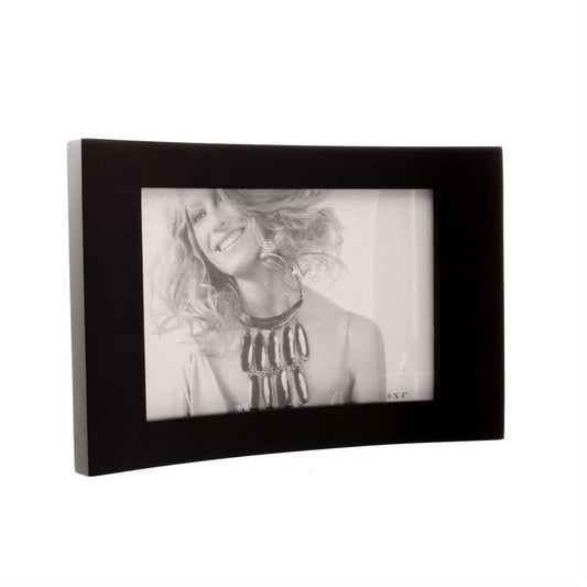 Ferrara Curved Black 6x4 Photo Frame Double Sided