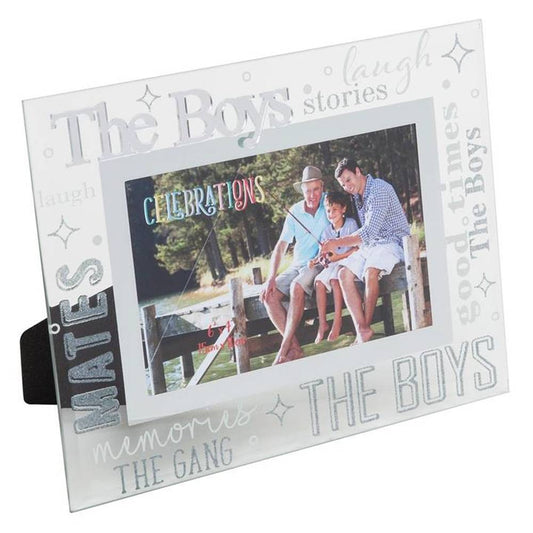 The Boys 3D Word Glass & Mirror Photo Frame