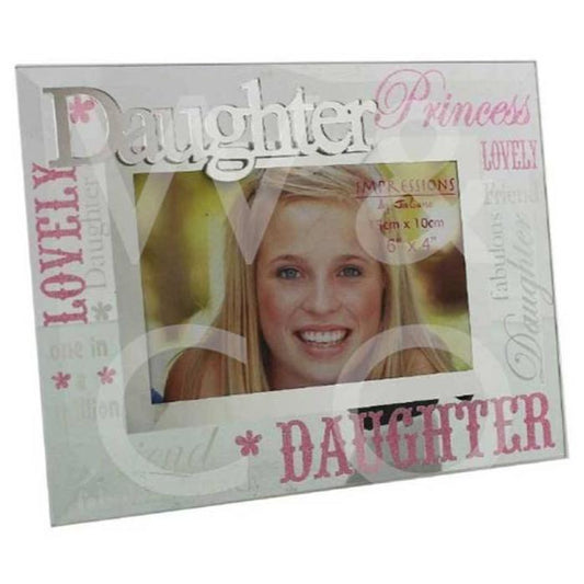 Daughter 3D Word Glass & Mirror Photo Frame