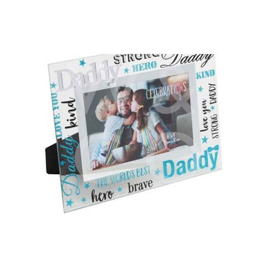 Daddy 3D Word Glass & Mirror Photo Frame