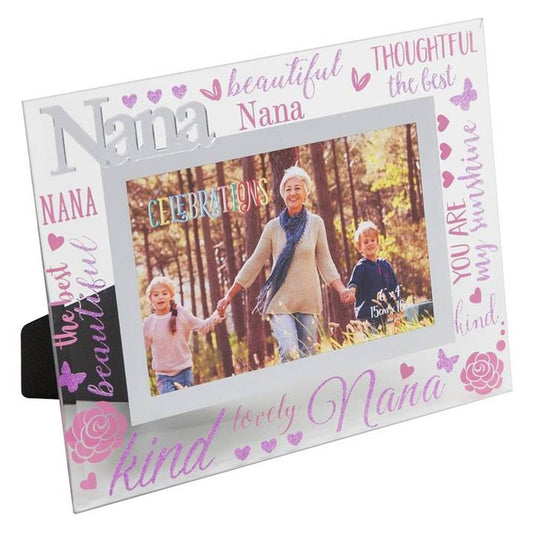 Nana 3D Word Glass & Mirror 6x4 Photo Frame