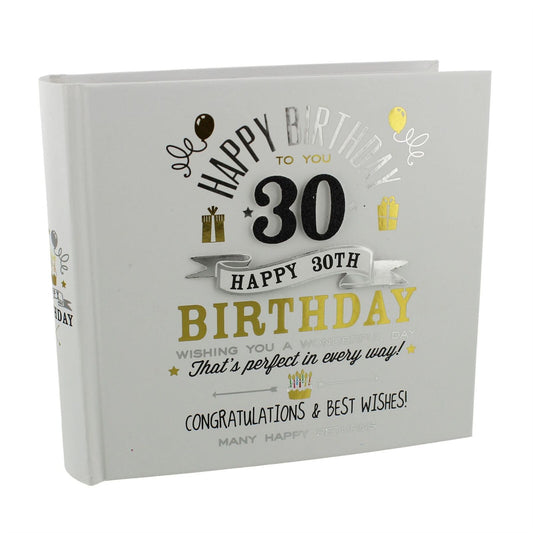 Signography Birthday Boy 30th Birthday Photo Album | Holds 80 6X4 Photos