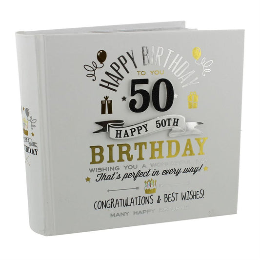 50th Birthday Boy 6x4 Slip In Photo Album 80 Photos