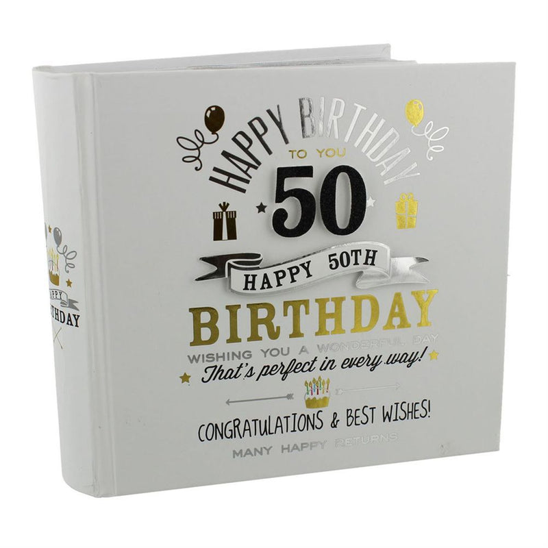 50th Birthday Boy 6x4 Slip In Photo Album 80 Photos Image 1