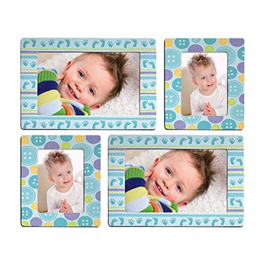 Sticky Photo Frame for 4 Photos - Blue