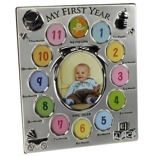 Juliana "My First Year" Silverplated Photo Frame Multi by Widdop Bingham