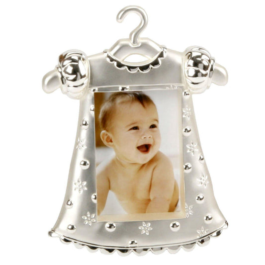 Baby Girl Dress Silver Plated Photo Frame Image 1