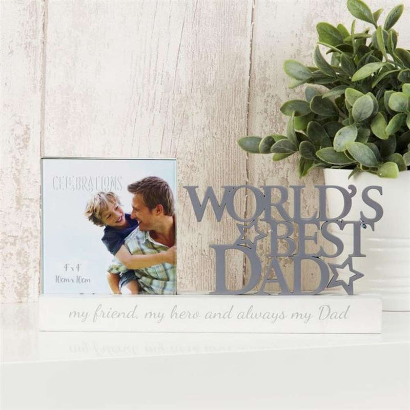 Celebrations Photo Frames | 4x4 Inch Photo Size World's Best Dad Image 1