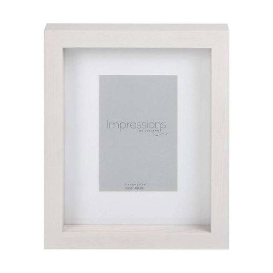 Impressions Wooden Washed White Photo Frame Collections 6x4 Inch