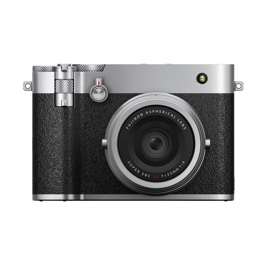 Fujifilm GFX100RF Silver front straight