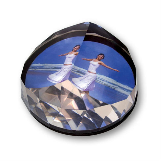 Crystal Rock Diamond Photo Paperweight with Box Image 1