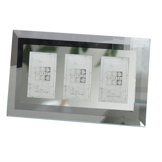 Sixtrees Stanbridge Silver Flat Bevelled Triple 3x2 Frame