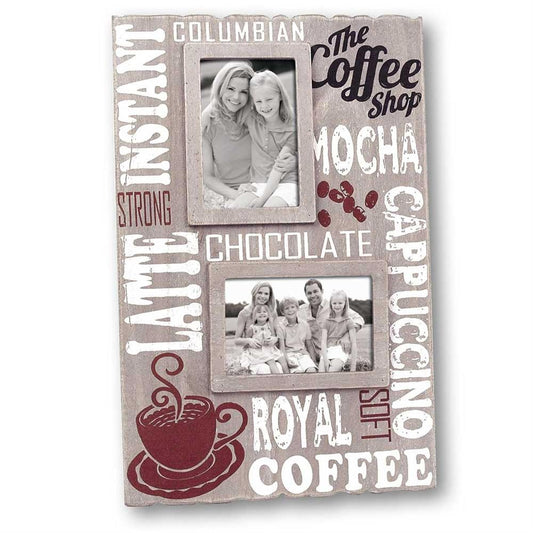 Royal Coffee Wood Twin  6x4 Photo Frame