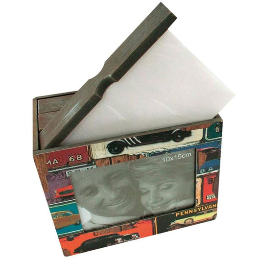 Cadillac Wooden Photo Box for 6x4 Photos | Holds 32 Photos Image 1