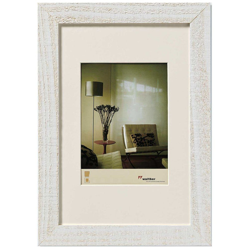 Walther Home Wooden Picture Frame - 6x4 inch - (Insert 4x2.75 inch) Cream White Image 1