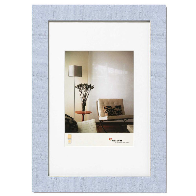 Walther Home Wooden Picture Frame - 6x4 inch - (Insert 4x2.75 inch) Light Grey Image 1
