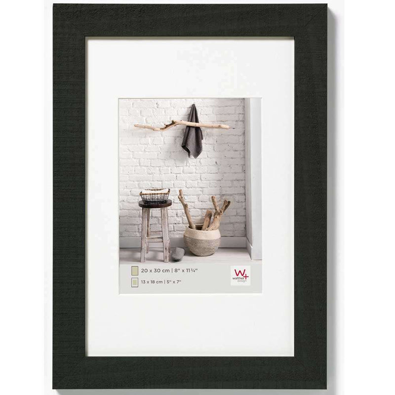 Walther Home Wooden Picture Frame - 11.75x8 inch - (Insert 7x5 inch) Black Image 1