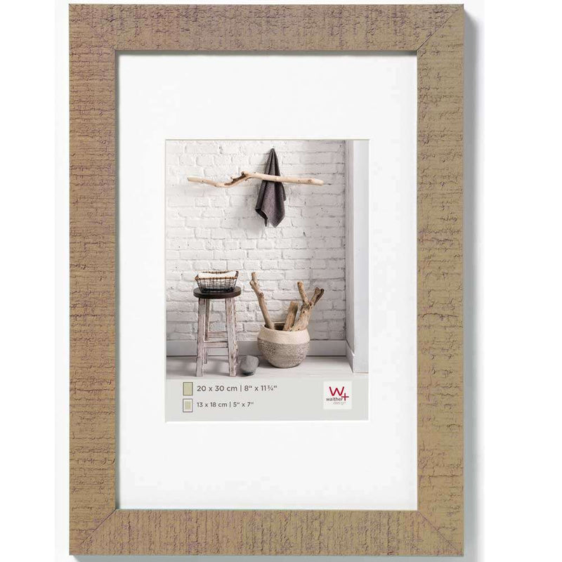 Walther Home Wooden Picture Frame - 11.75x8 inch - (Insert 7x5 inch) Beige Brown Image 1