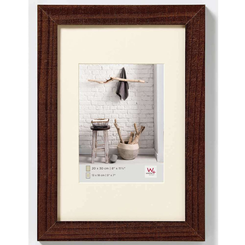 Walther Home Wooden Picture Frame - 11.75x8 inch - (Insert 7x5 inch) Walnut Image 1