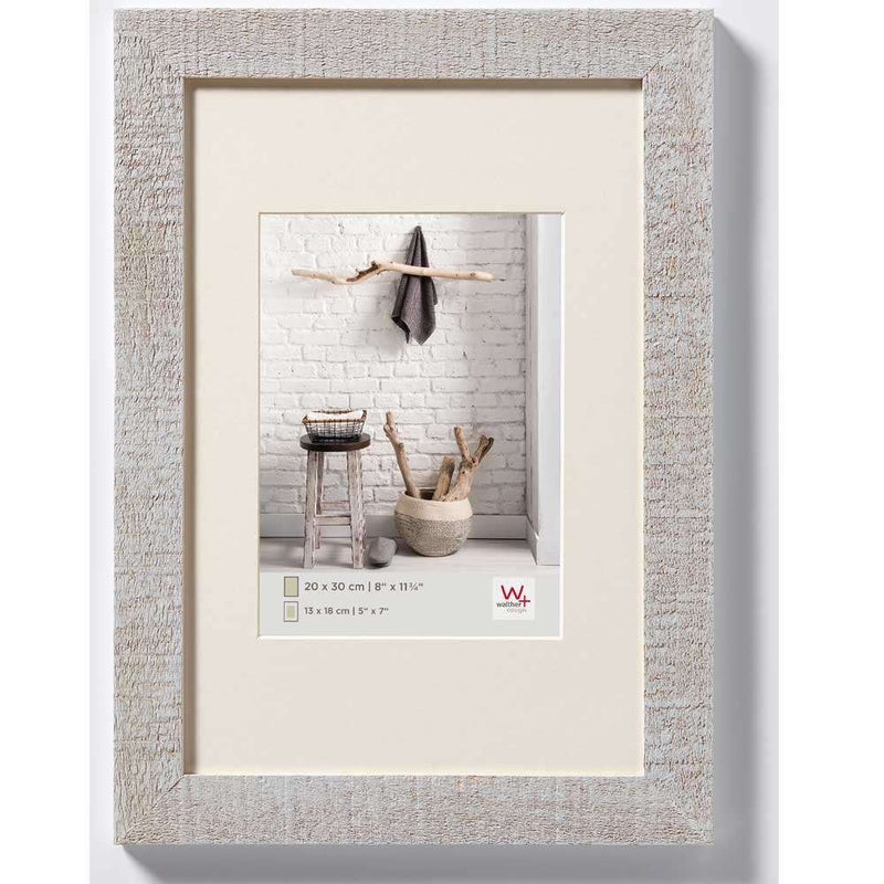 Walther Home Wooden Picture Frame - 11.75x8 inch - (Insert 7x5 inch) Light Grey Image 1