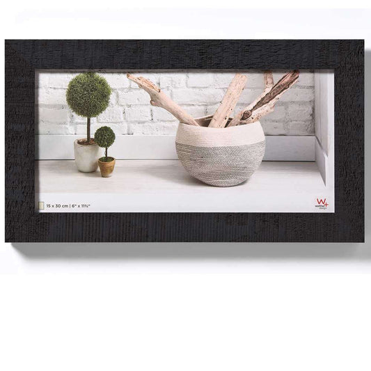 Walther Home Wooden Picture Frame - 11.75x6 inch - (No Insert) Black