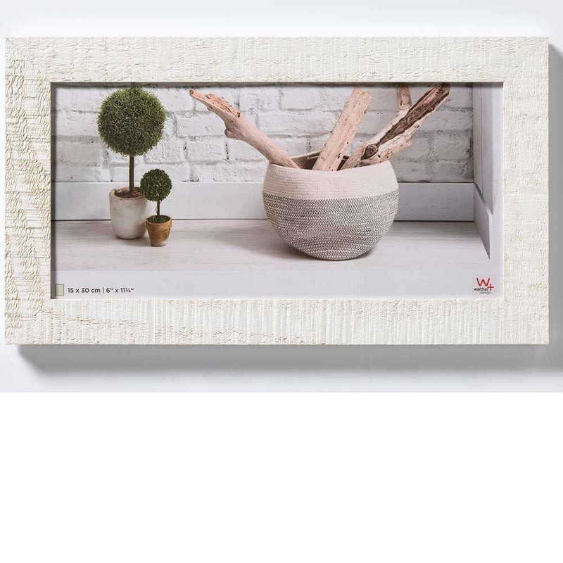 Walther Home Wooden Picture Frame - 11.75x6 inch - (No Insert) Polar White Image 1