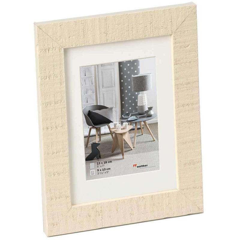 Walther Home Wooden Picture Frame - 7x5 inch - (Insert 5x3.5 inch) Cream White Image 1