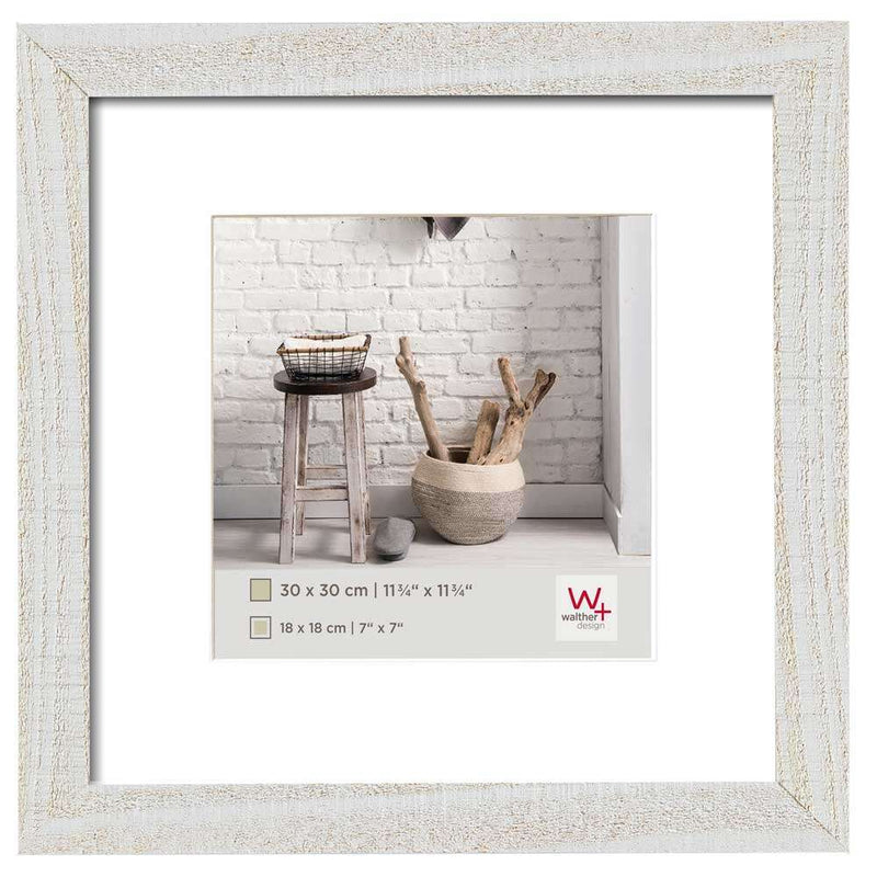 Walther Home Wooden Picture Frame - 12x12 inch - (Insert 7x7 inch) - Polar White