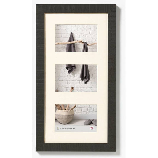 Walther Home Wooden Picture Frame - 20x10 inch - (Insert for 3x 7x5 inch) Black