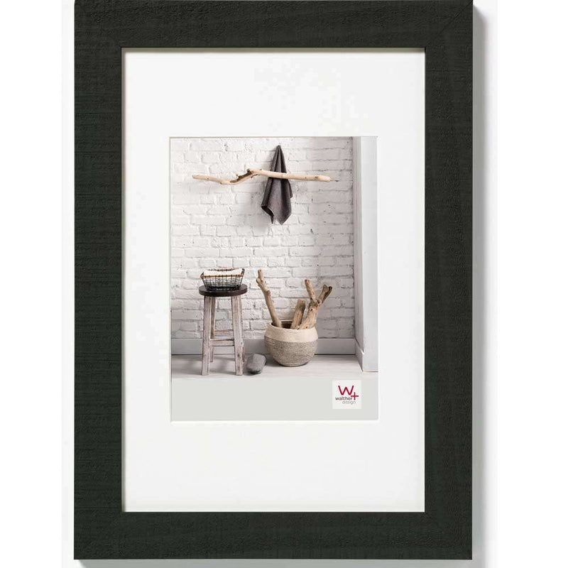 Walther Home Wooden Picture Frame - 11.75x9.5 inch - (Insert 8x6 inch) Black Image 1