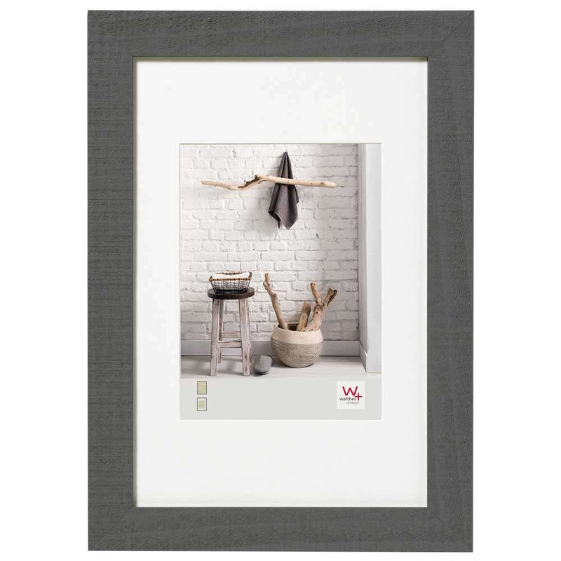 Walther Home Wooden Picture Frame - 11.75x9.5 inch - (Insert 8x6 inch) Grey Image 1
