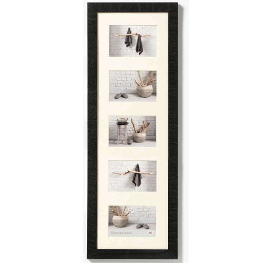 Walther Home Wooden Picture Frame - 28x9 inch - (Insert for 5x 6x4 inch) Black