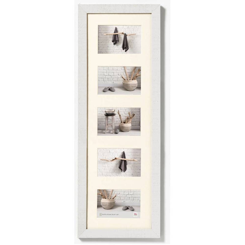 Walther Home Wooden Picture Frame - 28x9 inch - (Insert for 5x 6x4 inch) Polar White Image 1