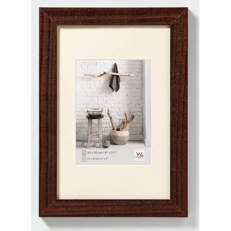 Walther Home Wooden Picture Frame - 8x6 inch - (Insert 6x4 inch) Walnut Image 1