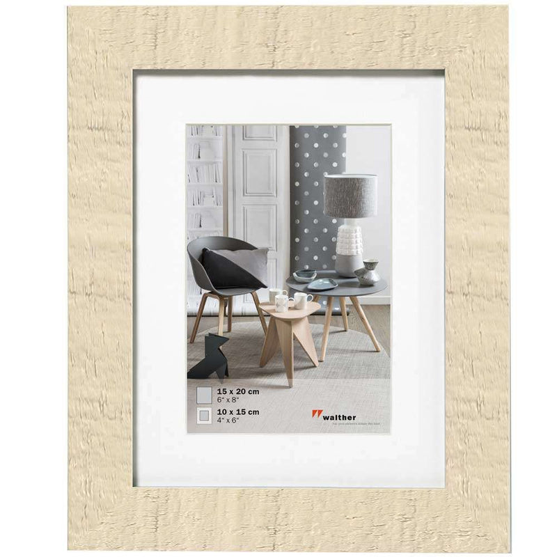 Walther Home Wooden Picture Frame - 8x6 inch - (Insert 6x4 inch) Cream White Image 1