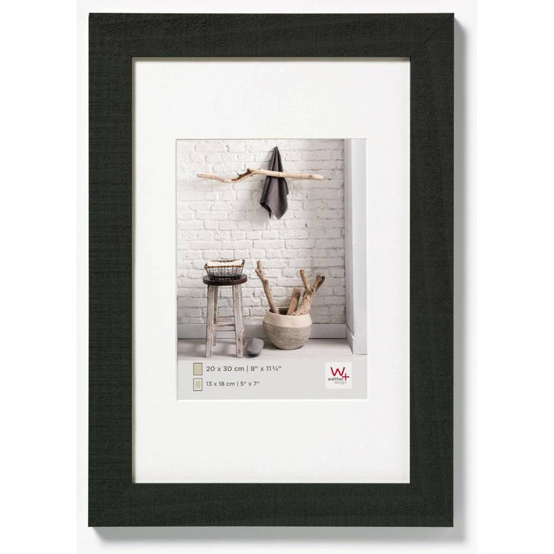 Walther Home Wooden Picture Frame - 9.5x7 inch - (Insert 7x5 inch) Black Image 1