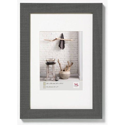 Walther Home Wooden Picture Frame - 9.5x7 inch - (Insert 7x5 inch) Grey