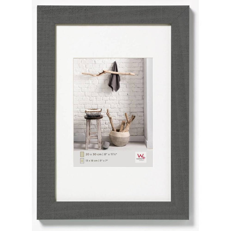 Walther Home Wooden Picture Frame - 9.5x7 inch - (Insert 7x5 inch) Grey Image 1
