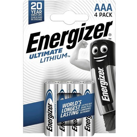 Energizer Ultimate Lithium AAA Batteries - Pack of 4