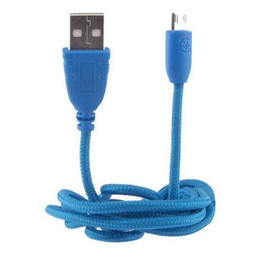 Urbanz Braided Cord 1M Micro USB Cable - Blue