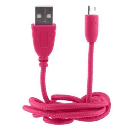 Urbanz Braided Cord 1M Micro USB Cable - Pink