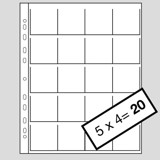 Kaiser Transparent Slide Sleeves - 20 x 5×5 cm Slides - Pack of 10