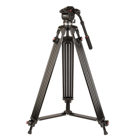Kenro Twin Tube Video Tripod Kit | Professional Heavy Duty | VH01B Fluid Head