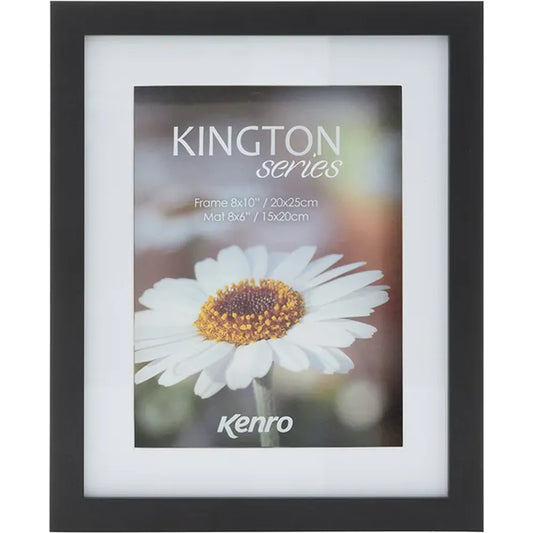 Kenro Kington Shadow Box Photo Frame 7x5" with 6x4" Mat - Black